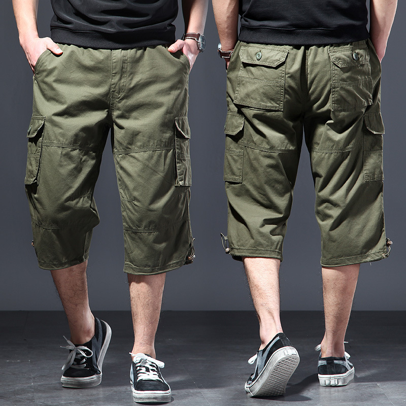 Streetwear Brand Shorts - Pantaloni 3/4 in Cotone da Uomo,