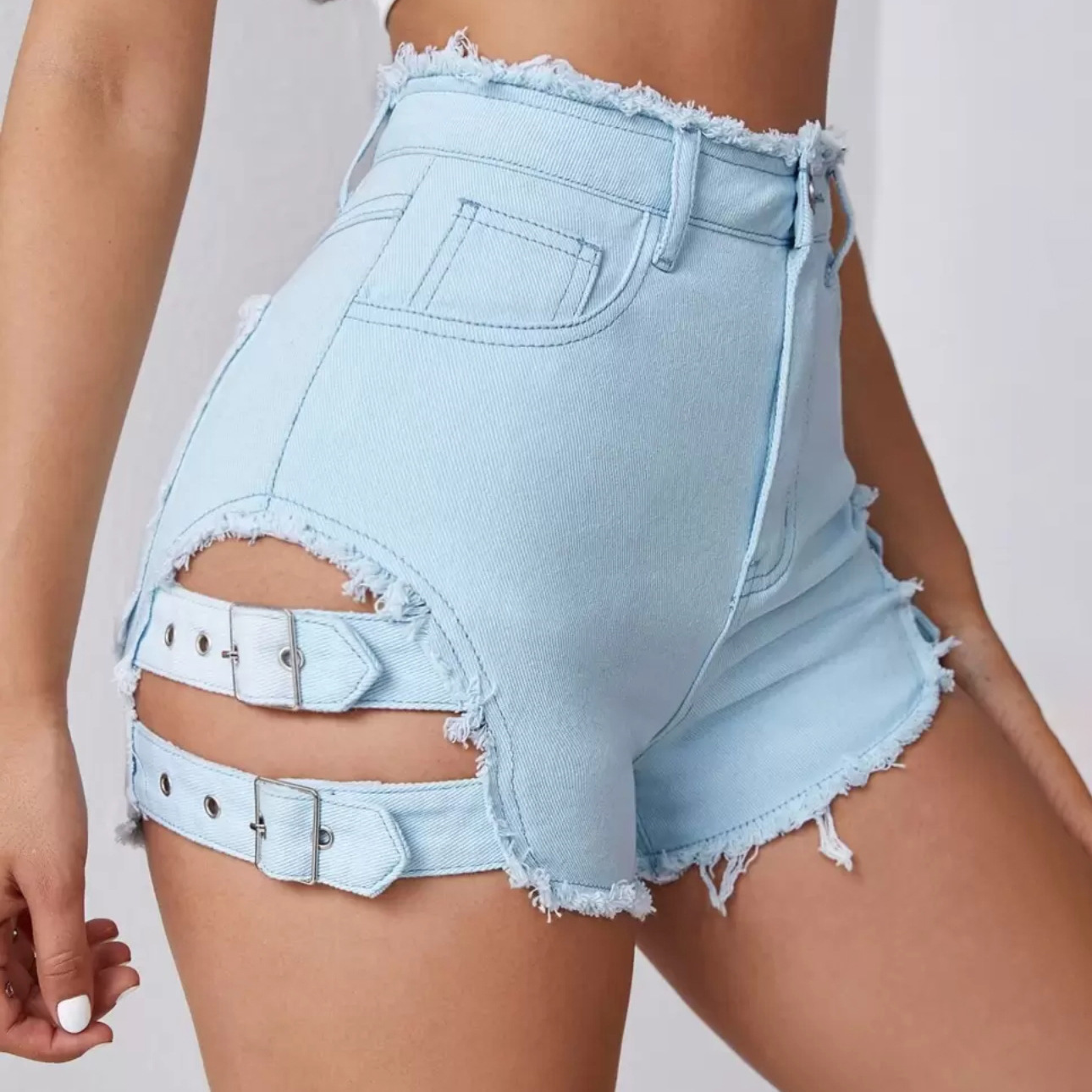 Streetwear Brand Shorts - Shorts in denim da donna a