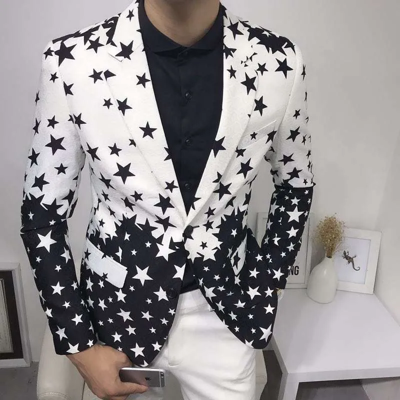 Streetwear Brand Jacket - Blazer Slim Fit con Stampa a