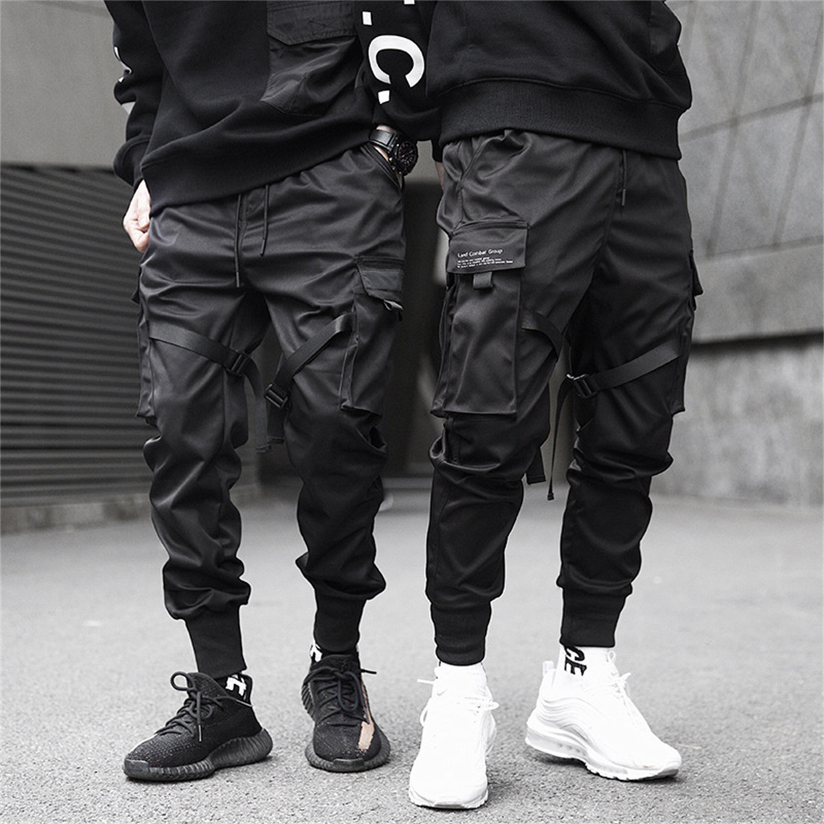 Streetwear Brand Jacket - Pantaloni cargo hip-hop neri Pantaloni estivi