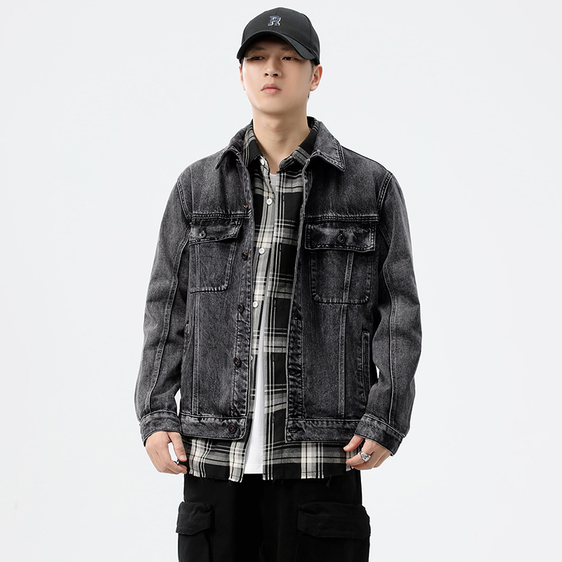 Streetwear Brand Jacket - Giacca in denim da uomo 2026