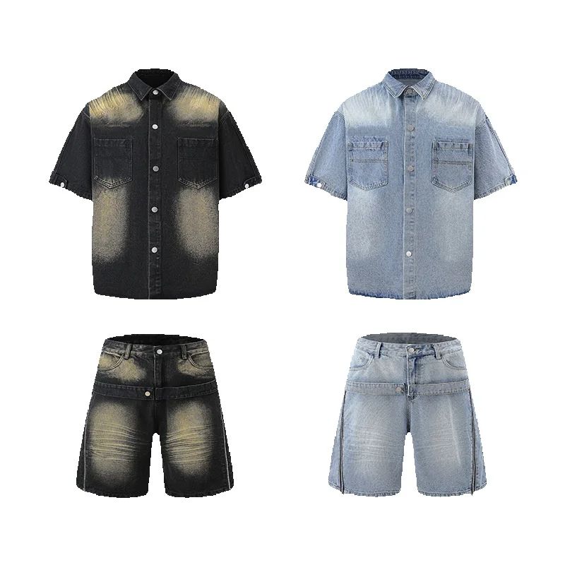Streetwear Brand Shorts - DAVIDSHAO Set di Alta Qualità Taglia