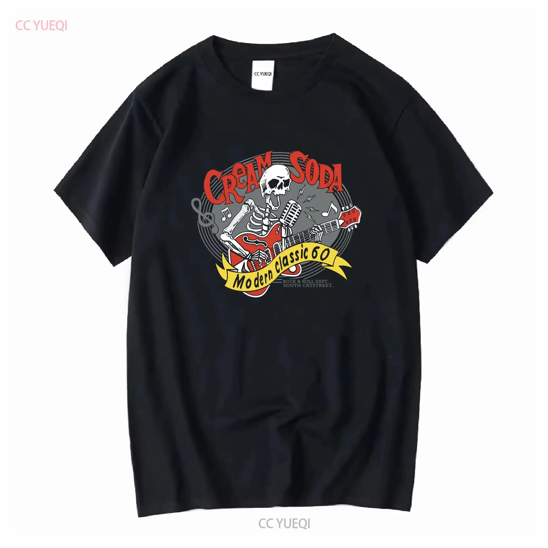 Streetwear Brand For Men - Maglietta Cream Soda Rock Roll Maglietta