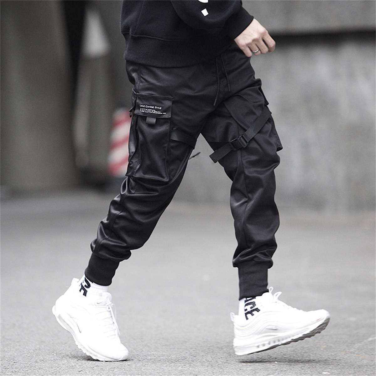 Pantaloni cargo hip-hop neri P - Streetwear Brand Jacket recensione e prezzo