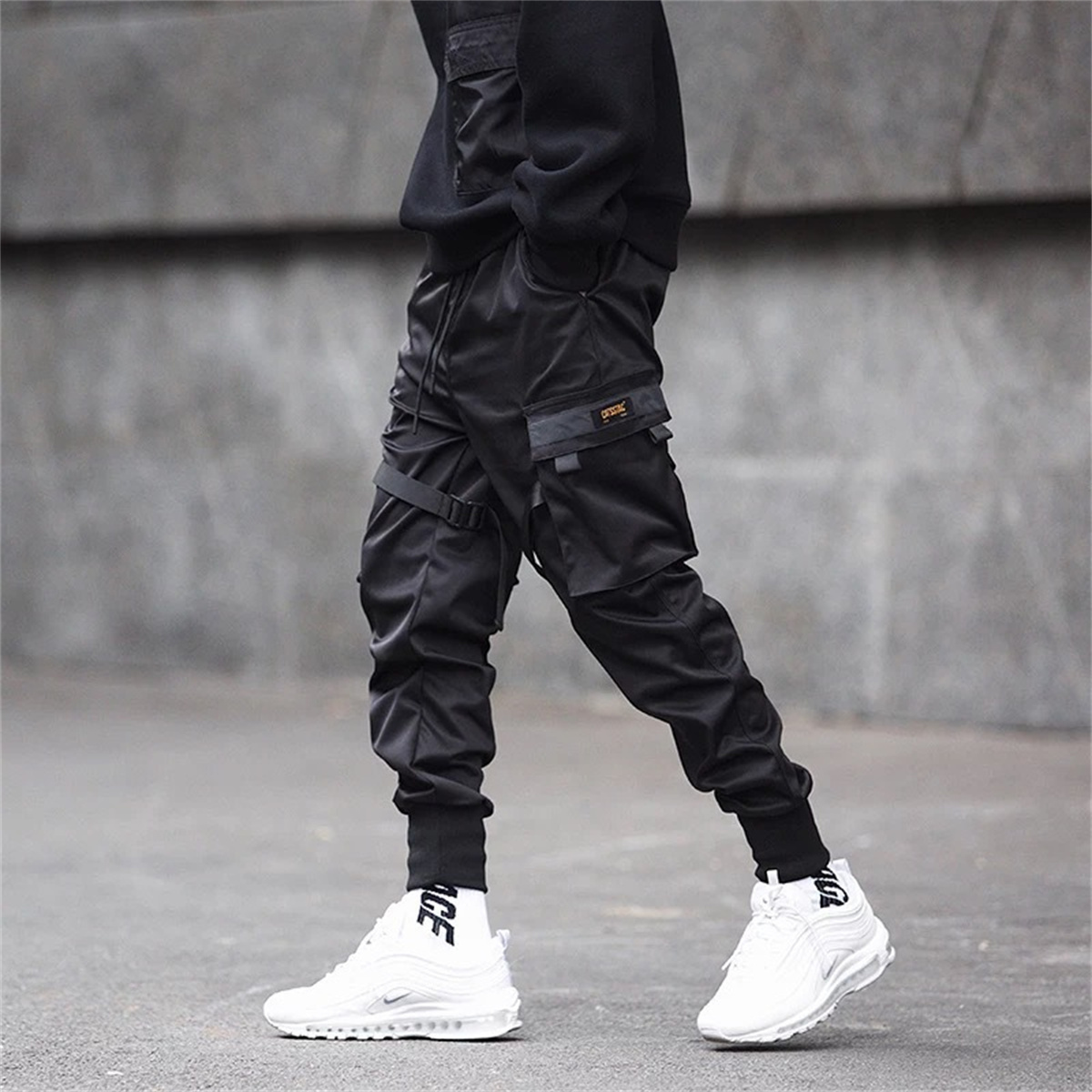 Pantaloni cargo hip-hop neri P - Streetwear Brand Jacket recensione e prezzo